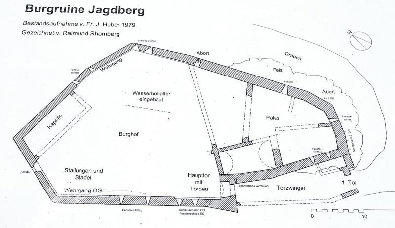Grundriss der Burg Jagdberg, Foto: Böhringer