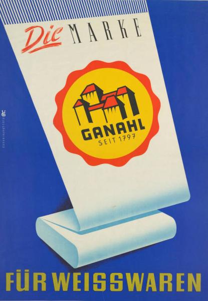Werbeplakat des Textilunternehmens Ganahl, Foto: